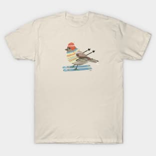 Skiing House Finch! T-Shirt